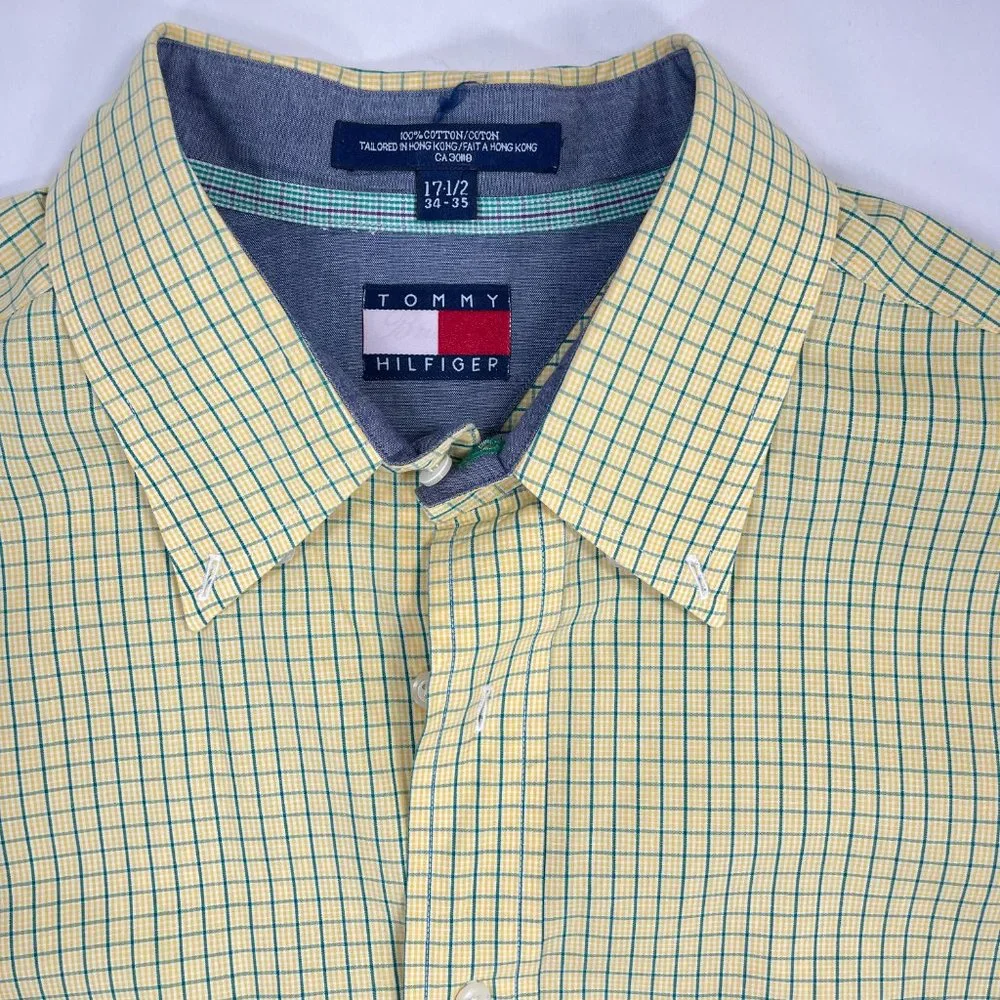 Tommy Hilfiger, Men's Classic Button Down Shirt, Size 34-35 171/2 - Picture 4 of 7